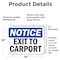 Signmission Exit Sign, Vinyl Decal, 14 in W, 10 in H, Exit To Carport OS-2PACK-NS-D-1014-L-12255 - alternate 3